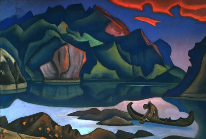 Framed Print : Hidden Treasure, 1947. Artist: Roerich, Nicholas (1874-1947) Framed Print : Hidden Treasure, 1947. Artist: Roerich, Nicholas (1874-1947)