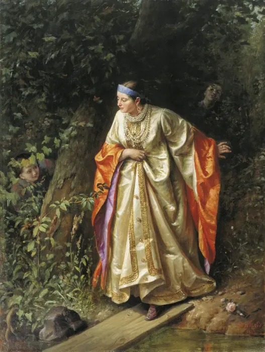 Framed Print : Hide and Seek, 1893. Artist: Sergei Gribkov Framed Print : Hide and Seek, 1893. Artist: Sergei Gribkov