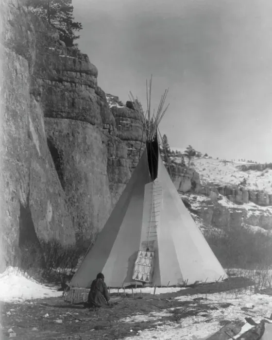 Framed Print : Hide stretching-Apsaroke, c1908. Creator: Edward Sheriff Curtis Framed Print : Hide stretching-Apsaroke, c1908. Creator: Edward Sheriff Curtis