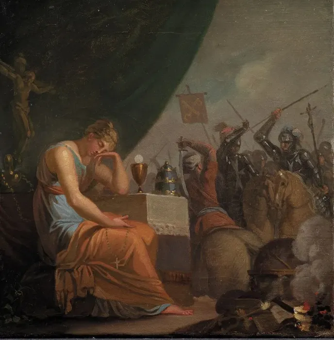 Framed Print : Hierarchy at its Peak at the time of the Crusades, 1784. Creator: Nicolai Abraham Abildgaard Framed Print : Hierarchy at its Peak at the time of the Crusades, 1784. Creator: Nicolai Abraham Abildgaard