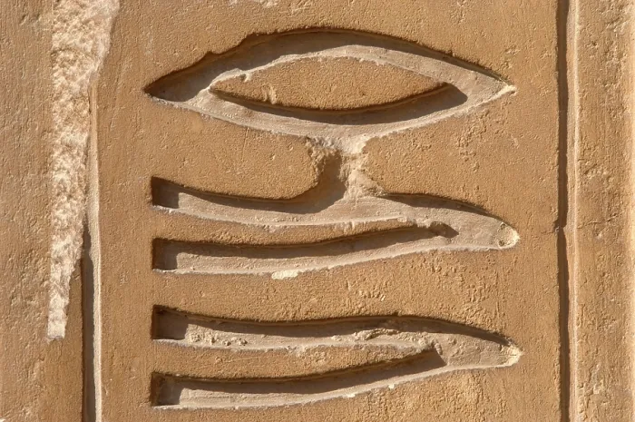 Framed Print : Hieroglyph relief, Mastaba of Kagemni, Saqqara, Egypt, Old Kingdom, 6th Dynasty, 2350 BC (2003). Creator: Unknown Framed Print : Hieroglyph relief, Mastaba of Kagemni, Saqqara, Egypt, Old Kingdom, 6th Dynasty, 2350 BC (2003). Creator: Unknown