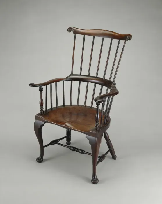Framed Print : High-Back Windsor Chair, c. 1760. Creator: Unknown Framed Print : High-Back Windsor Chair, c. 1760. Creator: Unknown