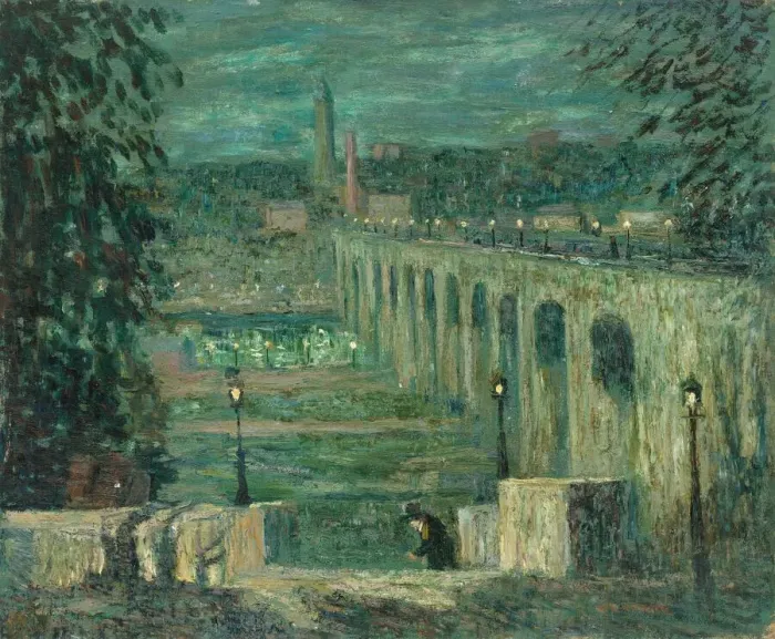 Framed Print : High Bridge at Night, New York City, c. 1910 / 1920. Creator: Ernest Lawson Framed Print : High Bridge at Night, New York City, c. 1910 / 1920. Creator: Ernest Lawson