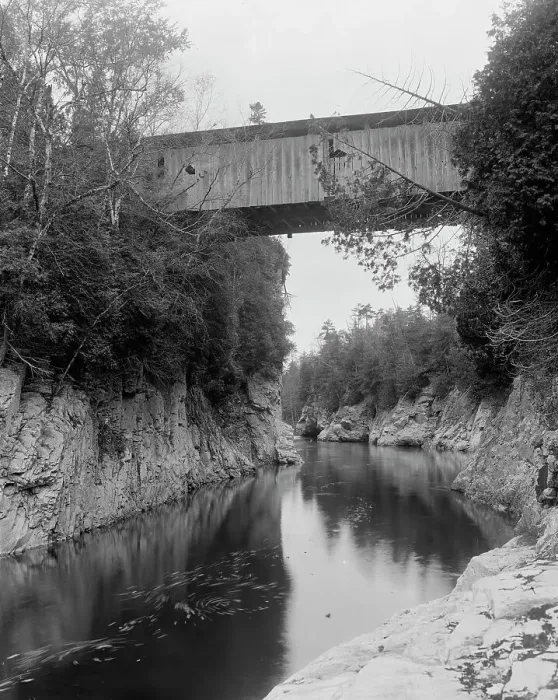 Framed Print : High Bridge, Winooski Gorge, Burlington, Vt. between 1900 and 1906. Creator: Unknown