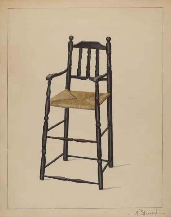 Framed Print : High Chair, 1936. Creator: Nicholas Gorid Framed Print : High Chair, 1936. Creator: Nicholas Gorid