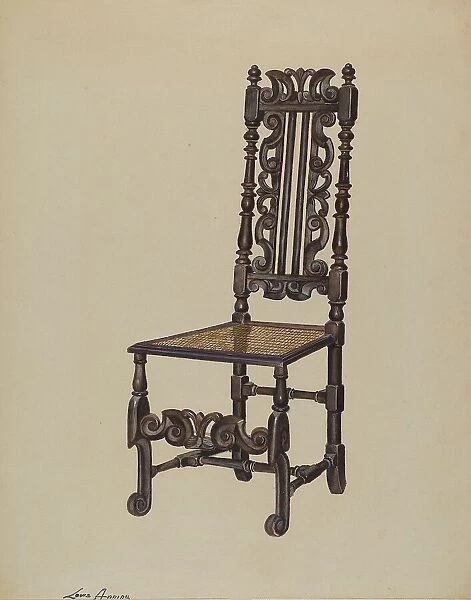 High Back Side Chair, 1937. Creator: Louis Annino
