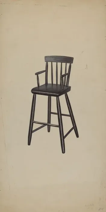 Framed Print : High Chair, 1938. Creator: Michael Riccitelli Framed Print : High Chair, 1938. Creator: Michael Riccitelli