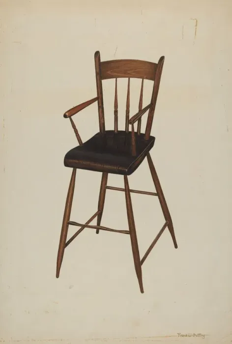 Framed Print : High Chair (for infants), c. 1938. Creator: Frank Gutting Framed Print : High Chair (for infants), c. 1938. Creator: Frank Gutting