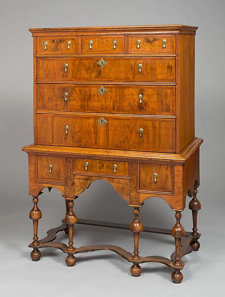 High Chest of Drawers, 1700  /  30. Creator: Unknown