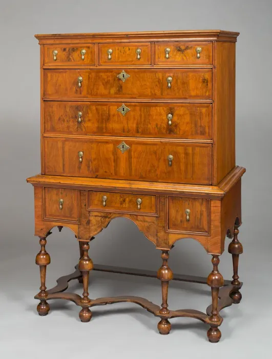 Framed Print : High Chest of Drawers, 1700 / 30. Creator: Unknown Framed Print : High Chest of Drawers, 1700 / 30. Creator: Unknown