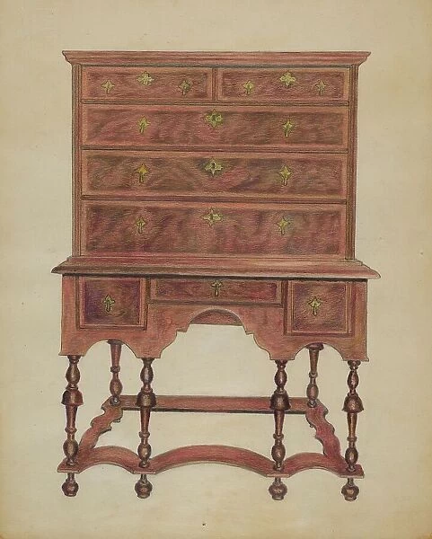 High Chest of Drawers, c. 1936. Creator: Carl Weiss