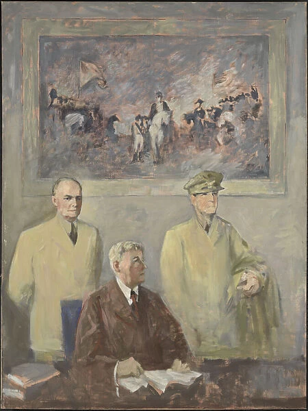 The High Command - Left Panel, 1947-1949. Creator: Augustus Vincent Tack