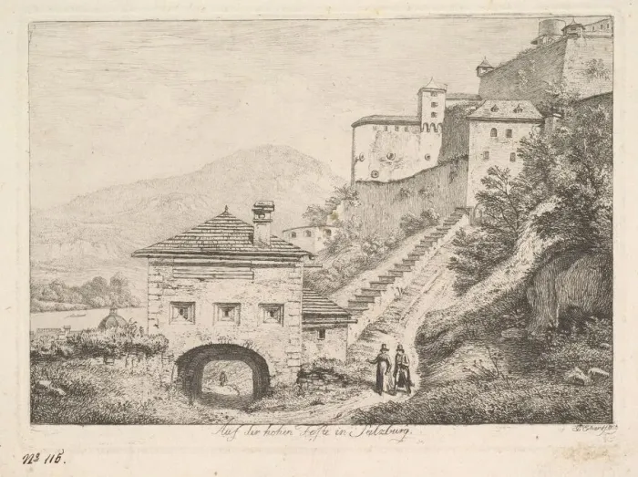 Framed Print : The High Holiday in Salzburg, 1819. Creator: Johann Christian Erhard Framed Print : The High Holiday in Salzburg, 1819. Creator: Johann Christian Erhard