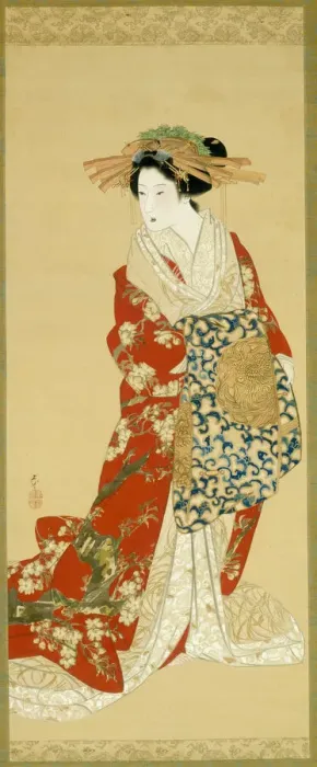 Framed Print : High Ranking Courtesan, Japan, c. 1830 / 43. Creator: Mihata Joryu Framed Print : High Ranking Courtesan, Japan, c. 1830 / 43. Creator: Mihata Joryu