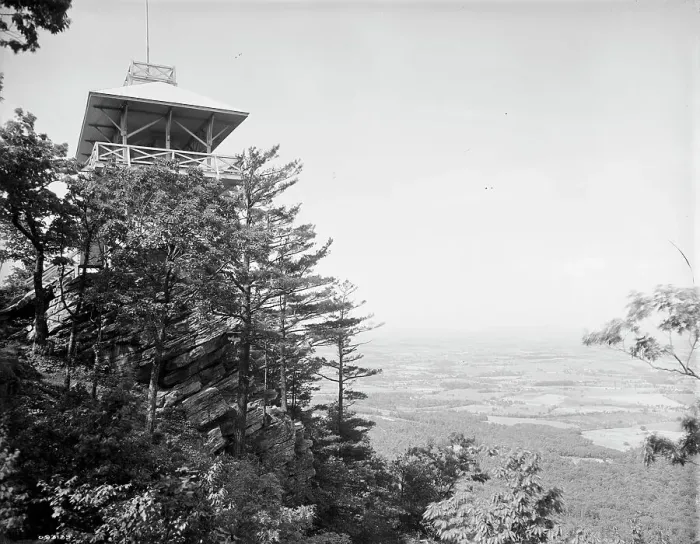 Framed Print : High Rock Observatory, near Pen Mar Park, view looking west, Maryland, between 1900 and 1910. Creator: Unknown Framed Print : High Rock Observatory, near Pen Mar Park, view looking west, Maryland, between 1900 and 1910. Creator: Unknown