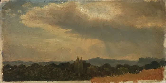 Framed Print : High sky above the landscape, exercise, 1854. Creator: Werner Holmberg Framed Print : High sky above the landscape, exercise, 1854. Creator: Werner Holmberg