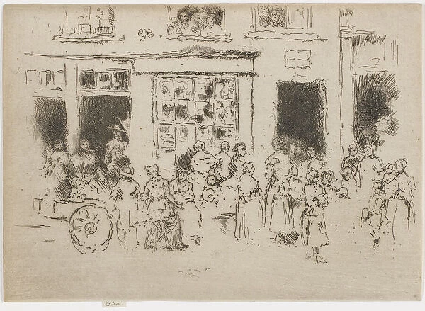High Street, Brussels, 1887. Creator: James Abbott McNeill Whistler