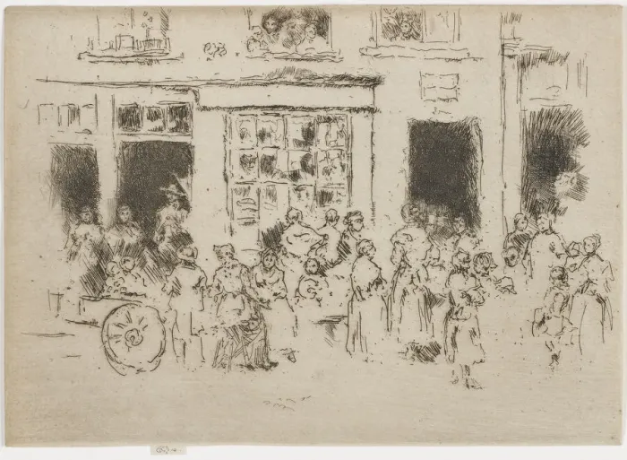 Framed Print : High Street, Brussels, 1887. Creator: James Abbott McNeill Whistler Framed Print : High Street, Brussels, 1887. Creator: James Abbott McNeill Whistler