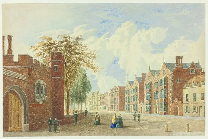 Framed Print : High Street, Eton, c. 1845. Creator: George Pyne Framed Print : High Street, Eton, c. 1845. Creator: George Pyne