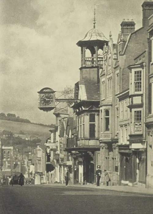 Framed Print : High Street, Guildford, Surrey. From the album: Photograph album - England, 1920s. Creator: Harry Moult Framed Print : High Street, Guildford, Surrey. From the album: Photograph album - England, 1920s. Creator: Harry Moult