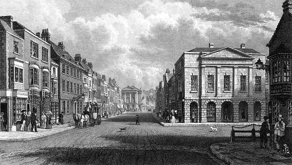 The High Street, Newport, Isle of Wight, 1844. Artist: Philip Brannon