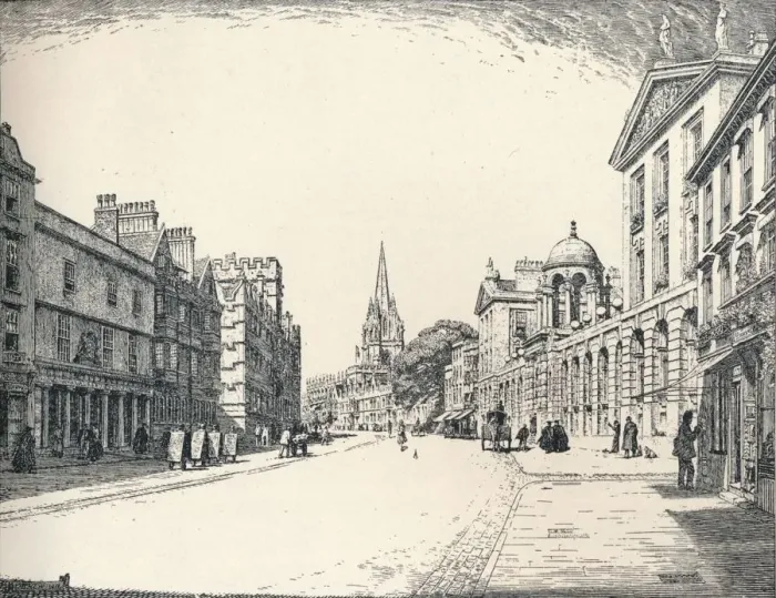 Framed Print : High Street, Oxford, 1905. Artist: Edmund Hort New Framed Print : High Street, Oxford, 1905. Artist: Edmund Hort New