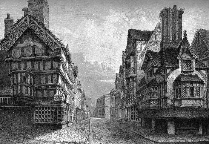 Framed Print : High Street, Shrewsbury, 1825 (1893) Framed Print : High Street, Shrewsbury, 1825 (1893)