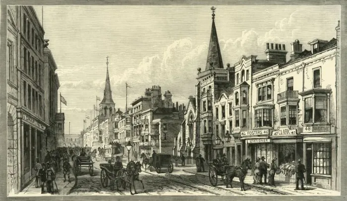 Framed Print : High Street, Southampton, 1898. Creator: Unknown Framed Print : High Street, Southampton, 1898. Creator: Unknown