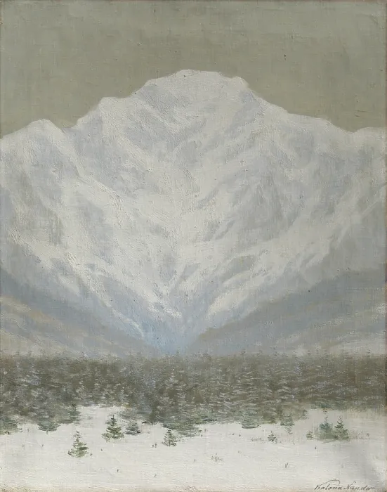 Framed Print : The High Tatras in Winter, 1900-1910. Creator: Ferdinand Katona