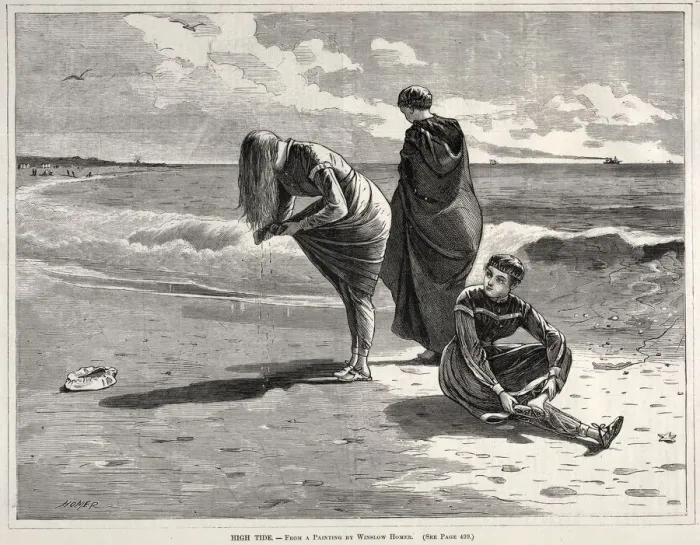 Framed Print : High Tide, 1870. Creator: Winslow Homer (American, 1836-1910) Framed Print : High Tide, 1870. Creator: Winslow Homer (American, 1836-1910)