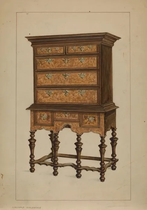 Framed Print : Highboy, 1935 / 1942. Creator: Isadore Goldberg Framed Print : Highboy, 1935 / 1942. Creator: Isadore Goldberg