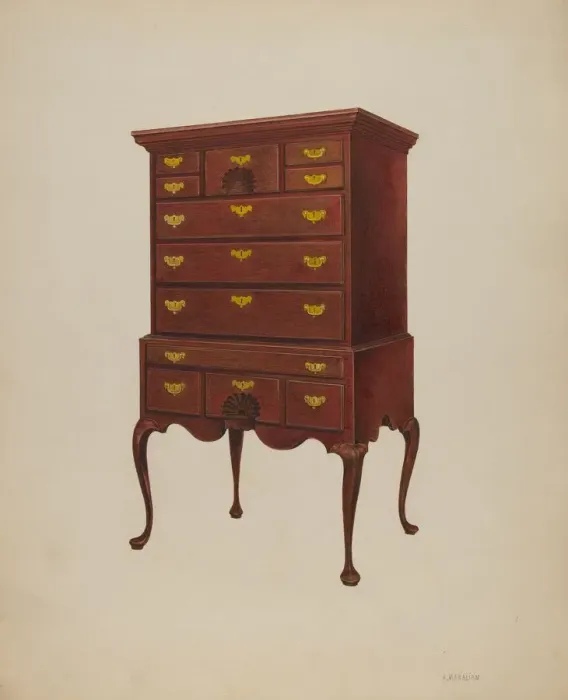 Framed Print : Highboy, 1937. Creator: Arsen Maralian Framed Print : Highboy, 1937. Creator: Arsen Maralian