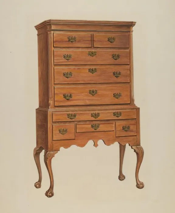 Framed Print : Highboy, c. 1936. Creator: Charles Squires Framed Print : Highboy, c. 1936. Creator: Charles Squires