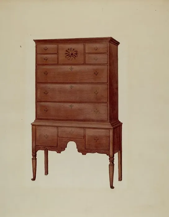 Framed Print : Highboy, c. 1936. Creator: Fred Weiss Framed Print : Highboy, c. 1936. Creator: Fred Weiss