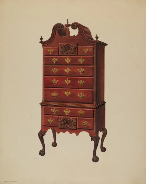 Framed Print : Highboy, c. 1937. Creator: Harry Eisman Framed Print : Highboy, c. 1937. Creator: Harry Eisman