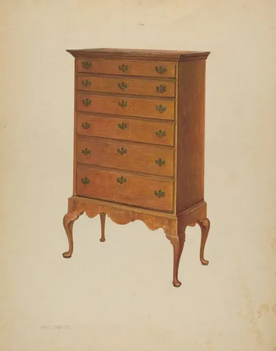 Framed Print : Highboy, c. 1938. Creator: Charles Squires Framed Print : Highboy, c. 1938. Creator: Charles Squires