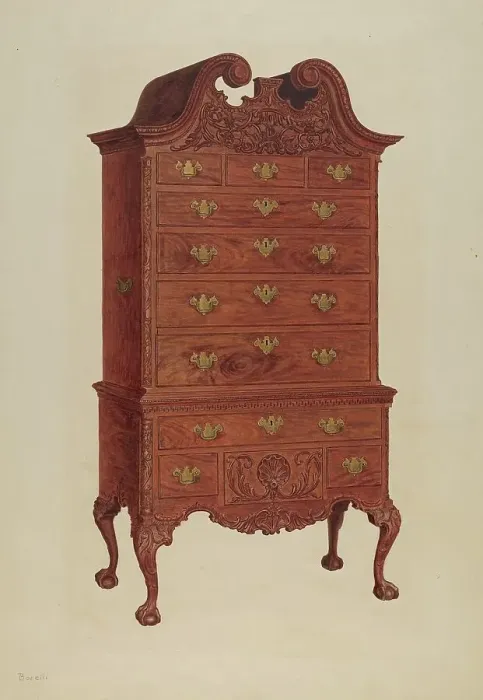 Framed Print : Highboy, c. 1938. Creator: Francis Borelli Framed Print : Highboy, c. 1938. Creator: Francis Borelli