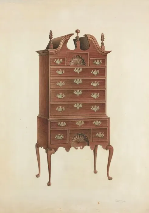 Framed Print : Highboy, c. 1939. Creator: Lawrence Phillips Framed Print : Highboy, c. 1939. Creator: Lawrence Phillips