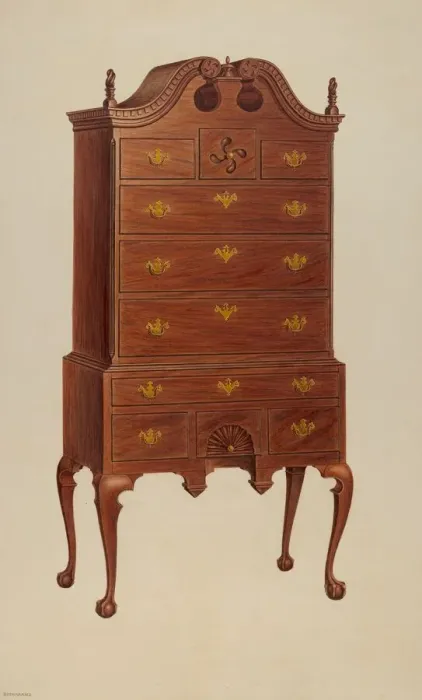 Framed Print : Highboy, c. 1939. Creator: Lorenz Rothkrantz Framed Print : Highboy, c. 1939. Creator: Lorenz Rothkrantz