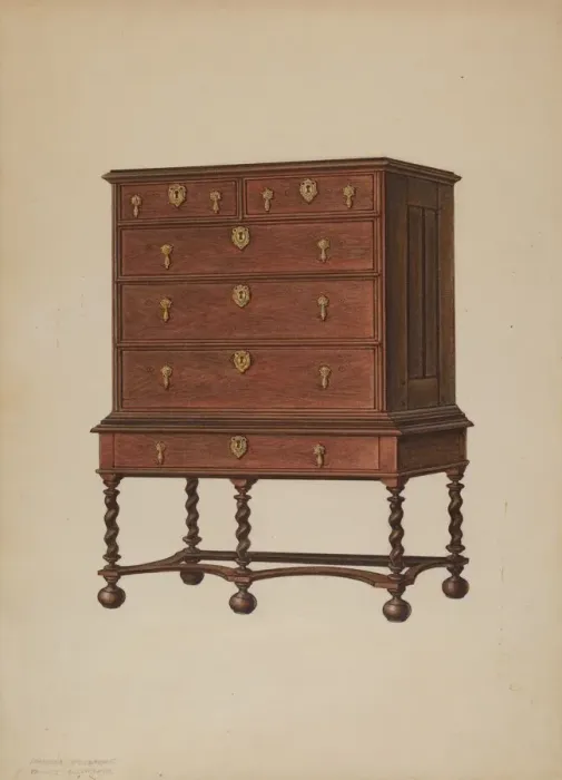 Framed Print : Highboy, c. 1940. Creator: Isadore Goldberg Framed Print : Highboy, c. 1940. Creator: Isadore Goldberg