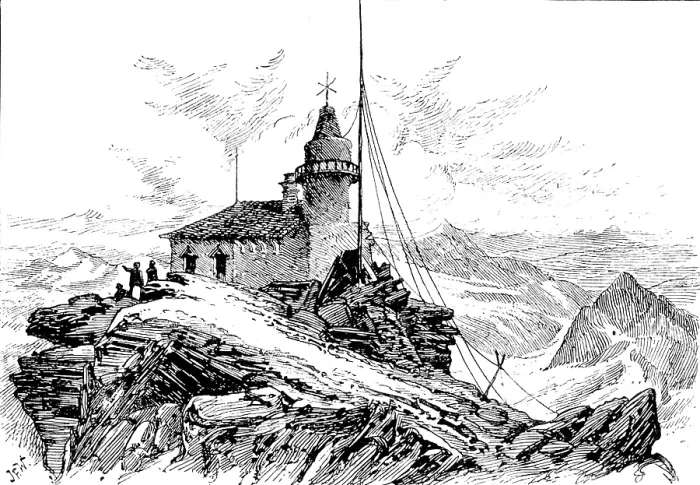 Framed Print : The highest observatory in Europe, on the summit of the Sonnblick, 1890. Creator: Unknown Framed Print : The highest observatory in Europe, on the summit of the Sonnblick, 1890. Creator: Unknown
