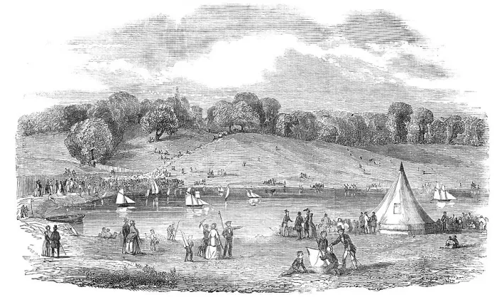 Framed Print : The Highgate Model Yacht Club, 1854. Creator: Unknown Framed Print : The Highgate Model Yacht Club, 1854. Creator: Unknown