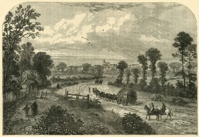 Framed Print : Highgate, from Upper Holloway, c1876. Creator: Unknown Framed Print : Highgate, from Upper Holloway, c1876. Creator: Unknown
