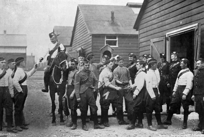 Framed Print : The Highland Company of Mounted Infantry, 1896. Artist: W Gregory Framed Print : The Highland Company of Mounted Infantry, 1896. Artist: W Gregory