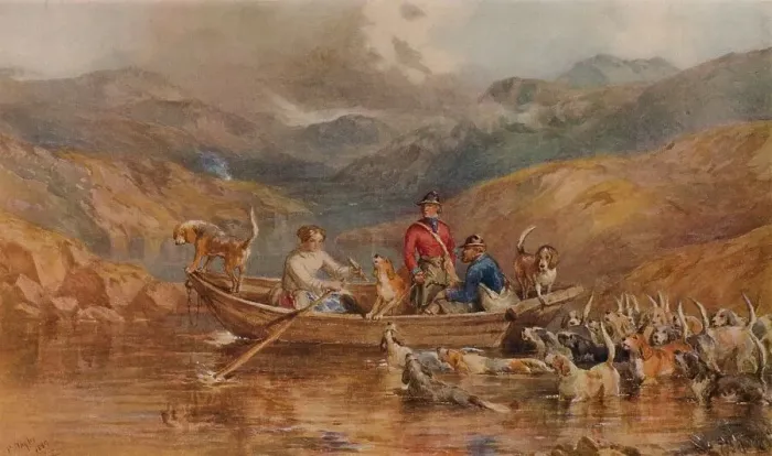Framed Print : The Highland Ferry, 1857, (1938). Artist: John Frederick Tayler Framed Print : The Highland Ferry, 1857, (1938). Artist: John Frederick Tayler