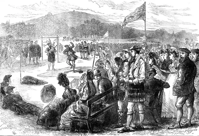 Framed Print : Highland Games at Aboyne, Aberdeenshire, 1871. Creator: Unknown Framed Print : Highland Games at Aboyne, Aberdeenshire, 1871. Creator: Unknown