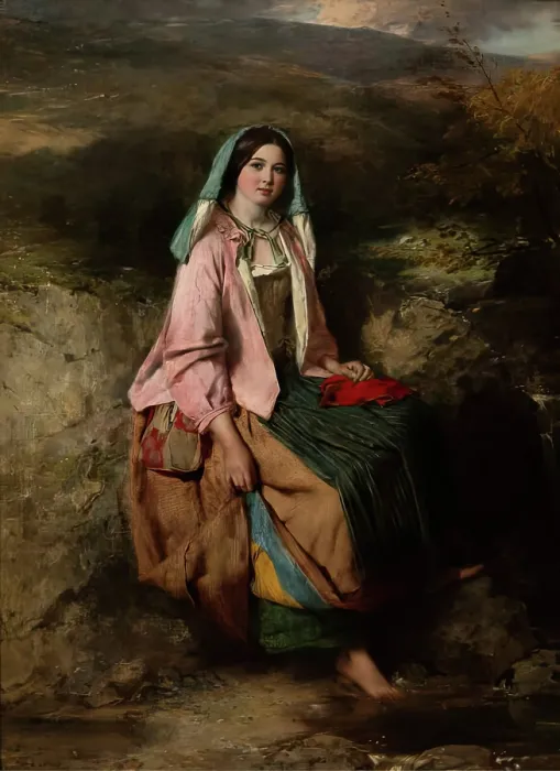 Framed Print : Highland Mary, 1857. Creator: Thomas Faed Framed Print : Highland Mary, 1857. Creator: Thomas Faed