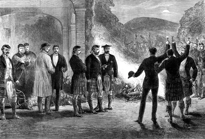 Framed Print : A Highland Welcome to the Prince of Wales, 1881. Creator: Unknown Framed Print : A Highland Welcome to the Prince of Wales, 1881. Creator: Unknown