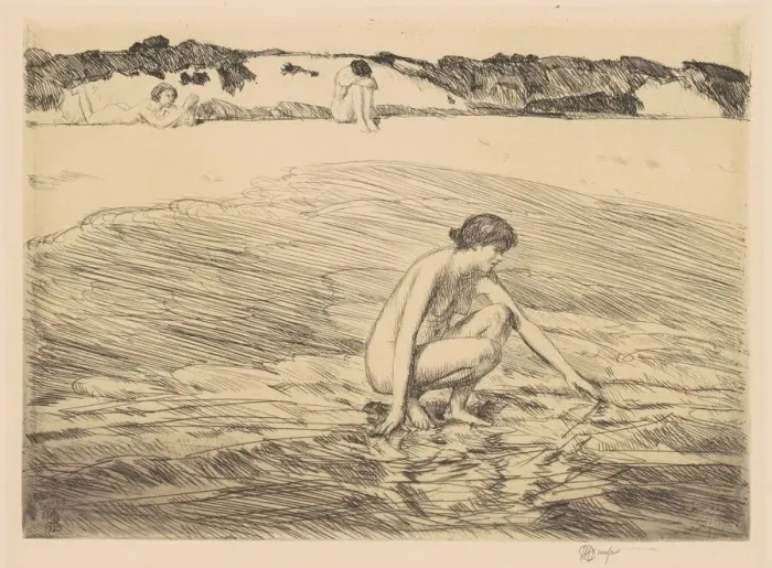 Framed Print : Hight Tide, Montauk, 1922. Creator: Frederick Childe Hassam Framed Print : Hight Tide, Montauk, 1922. Creator: Frederick Childe Hassam