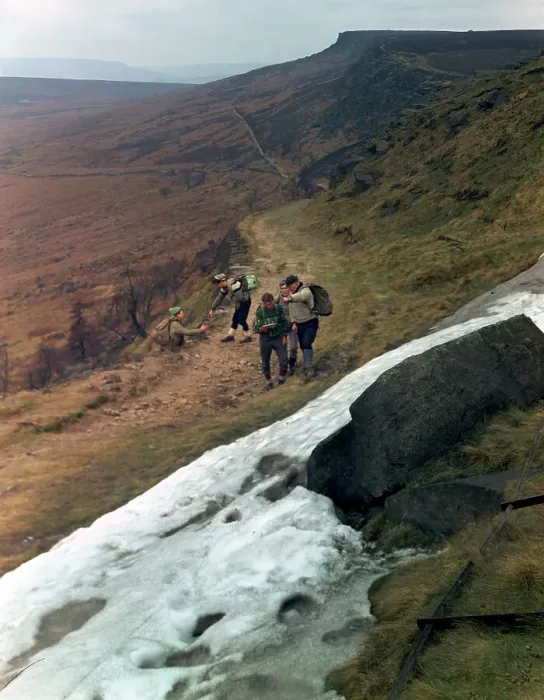 Framed Print : Hikers on Stanage Edge, Hathersage, Derbyshire, 1964. Artist: Michael Walters Framed Print : Hikers on Stanage Edge, Hathersage, Derbyshire, 1964. Artist: Michael Walters